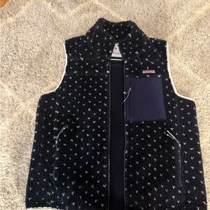Vineyard Vines Dark Blue Vest with White Accents- like new